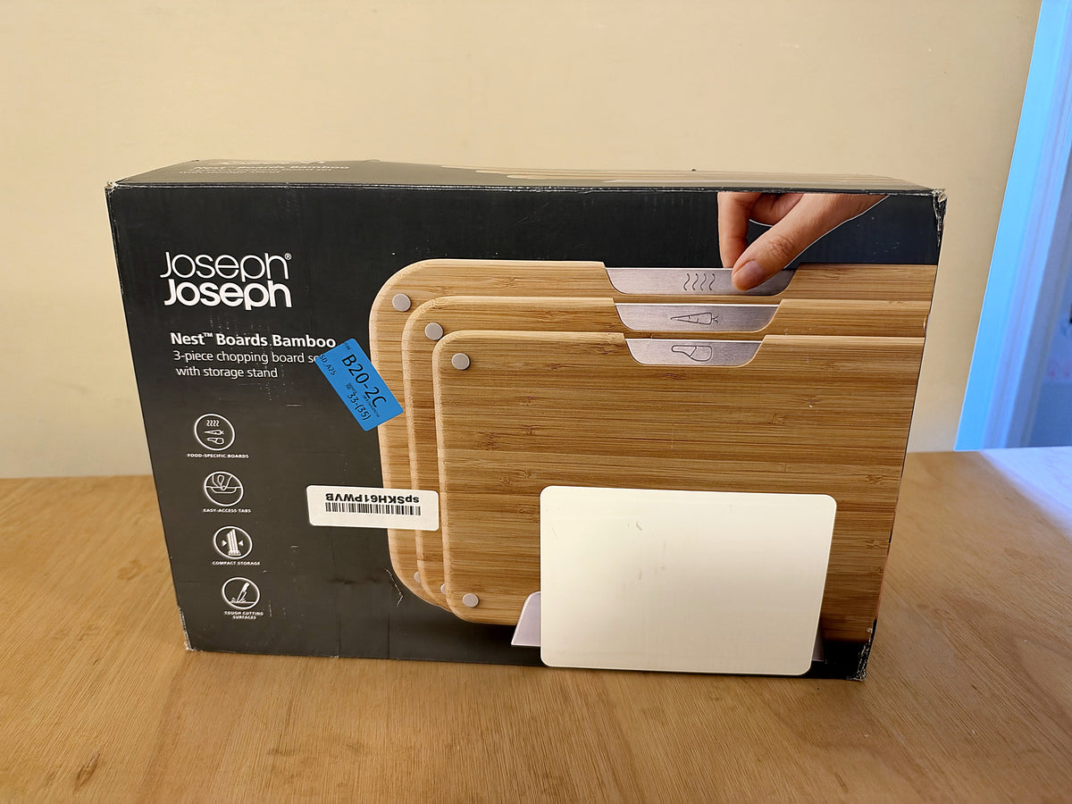 Joseph Joseph Nest™ Boards 3-Piece Bamboo Chopping Board Set with Stand | Open Box