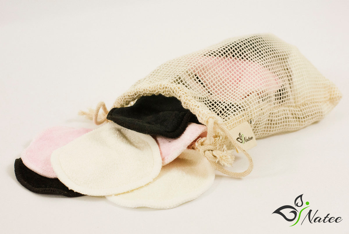 21 reusable bamboo cotton pads with spa headband and laundry bag – NATEE photo 7