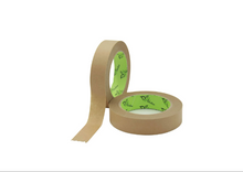 Load image into Gallery viewer, Brown Kraft Paper Packaging Tape Self Adhesive Eco-Friendly 25mm x 50m Rolls
