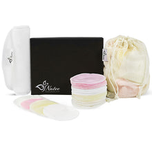 Load image into Gallery viewer, Bamboo Reusable Cotton Pads & Soft Velour Makeup Towel
