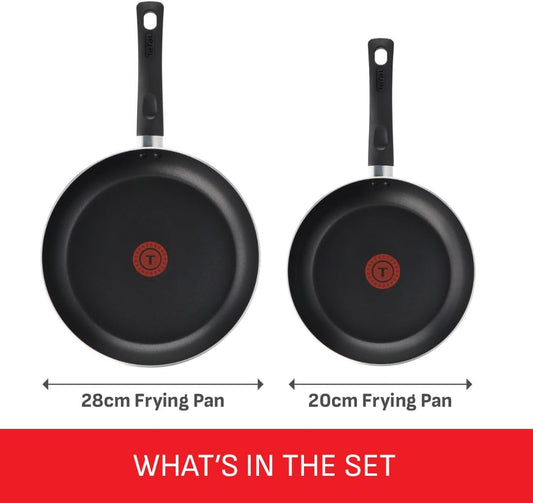 Tefal Taste Non-Stick Frying Pan Set 20cm & 28cm Thermo-Spot Non-Induction New