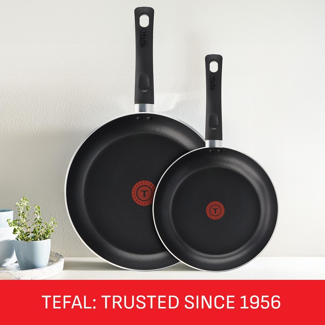 Tefal Taste Non-Stick Frying Pan Set 20cm & 28cm Thermo-Spot Non-Induction New
