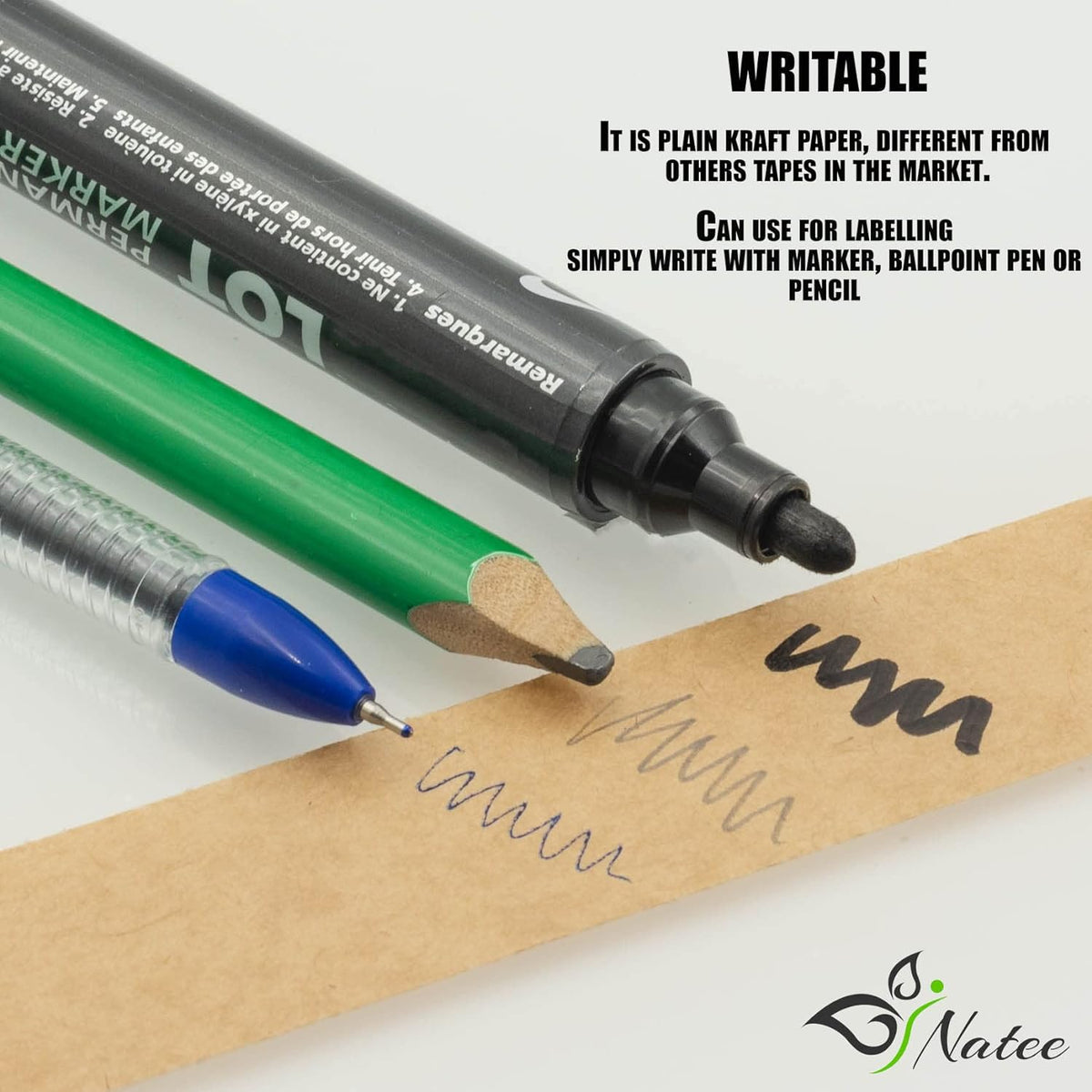NATEE kraft paper packaging tape multi-pack – NATEE photo 2