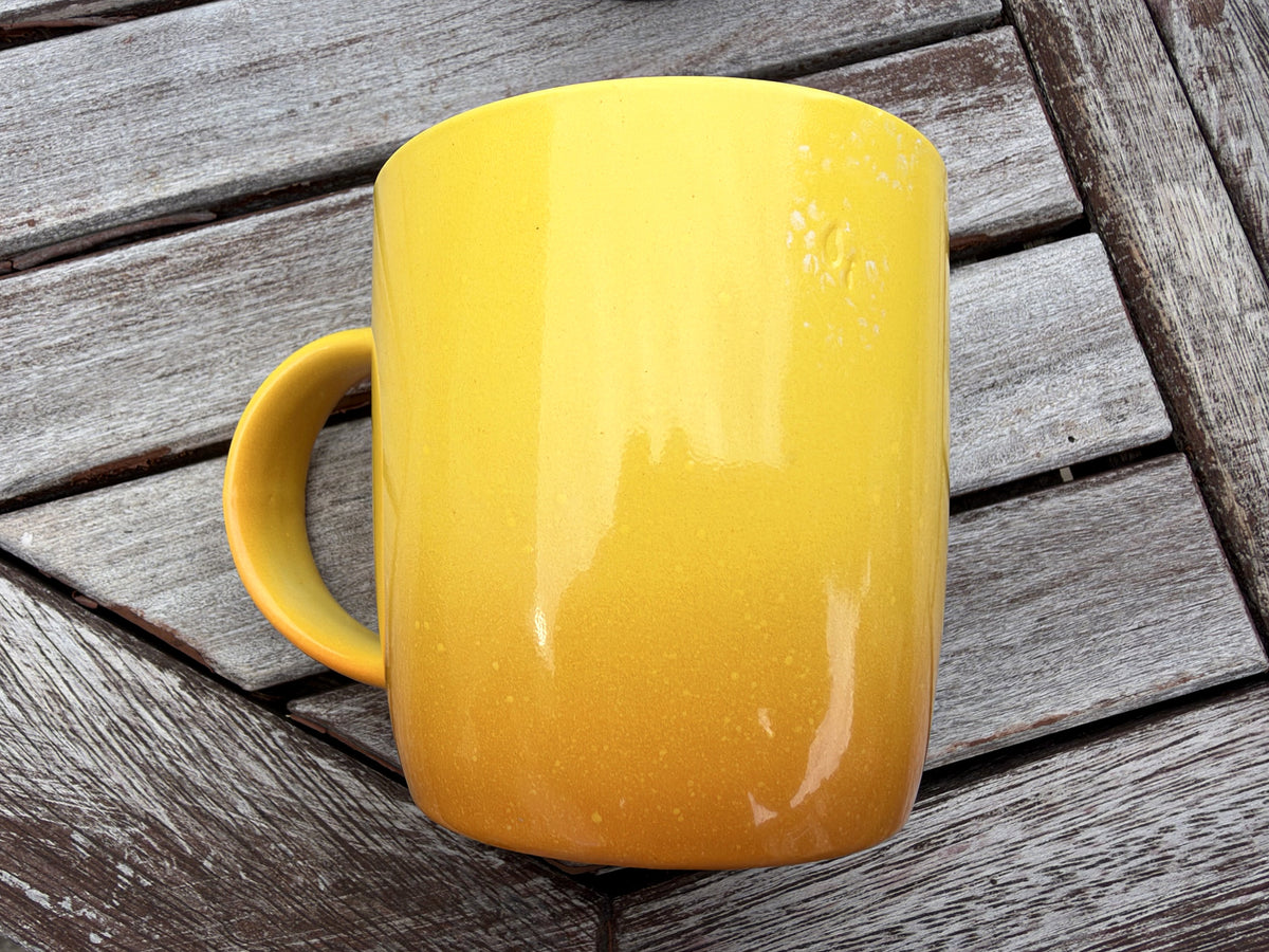 FiNeWaY Set of 6 Stoneware Coffee Tea Mugs 325ml Colourful Ombre Ceramic Boxed
