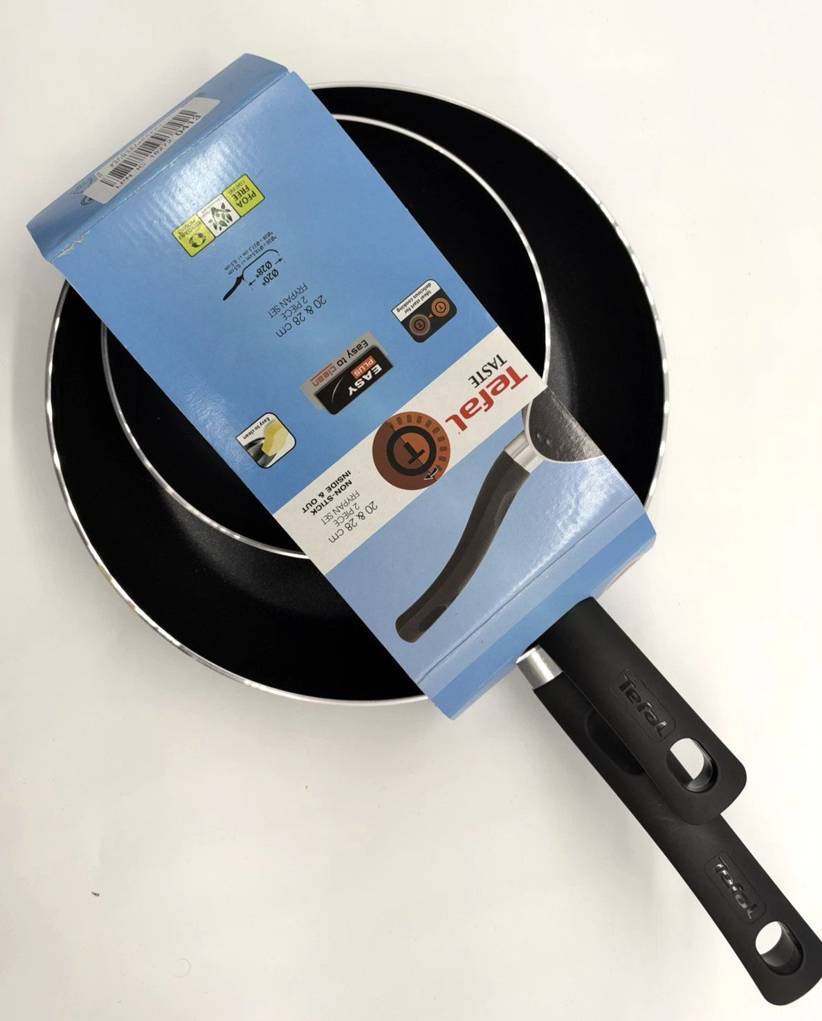 Tefal Taste Non-Stick Frying Pan Set 20cm & 28cm Thermo-Spot Non-Induction New
