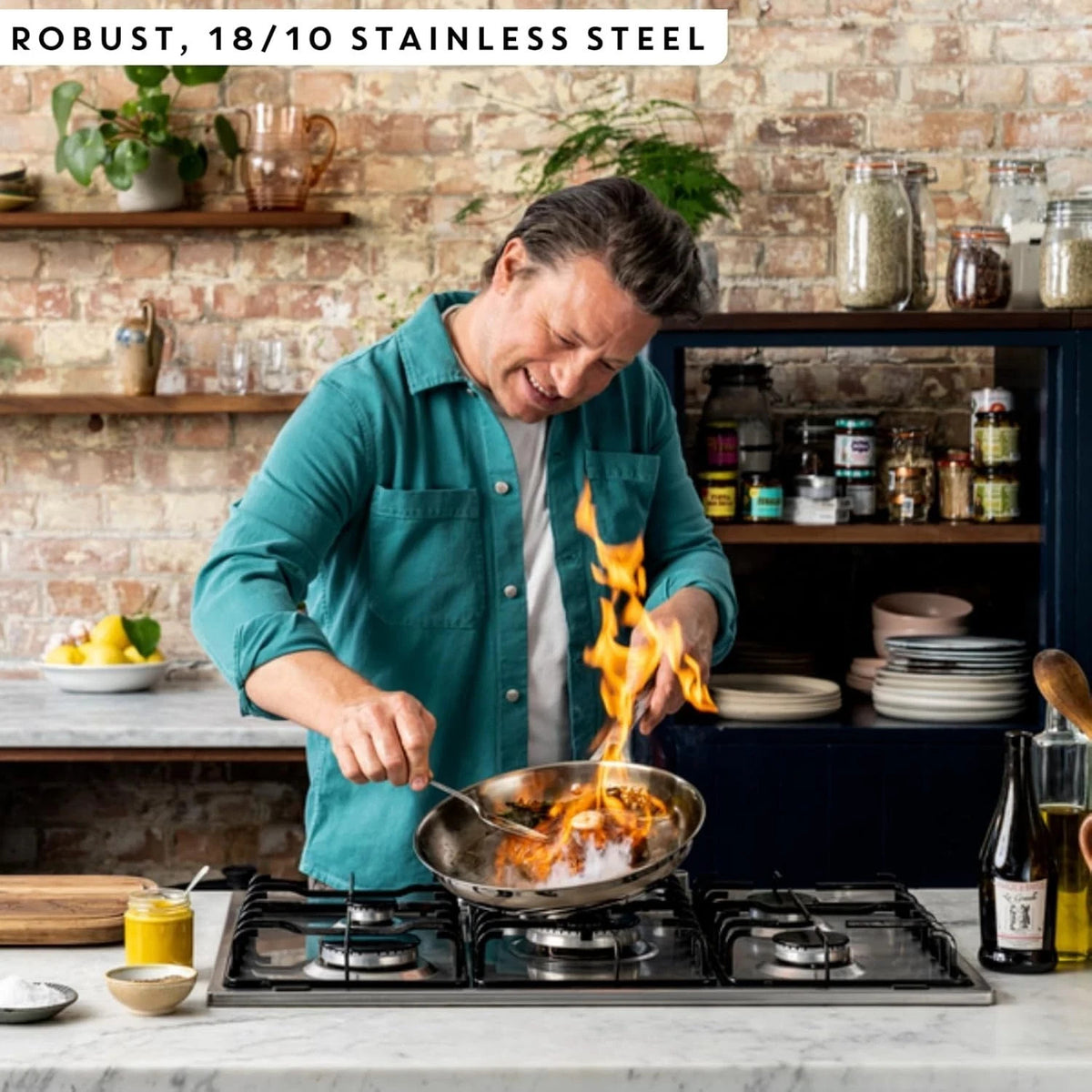 Jamie Oliver by Tefal Cook Smart 24cm stainless steel frying pan – actual item photo 7