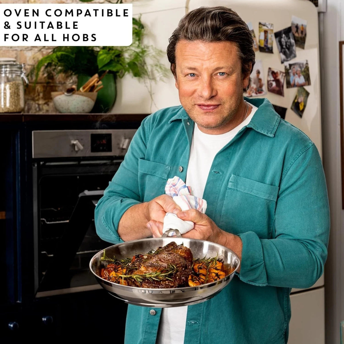 Jamie Oliver by Tefal Cook Smart 24cm stainless steel frying pan – actual item photo 5