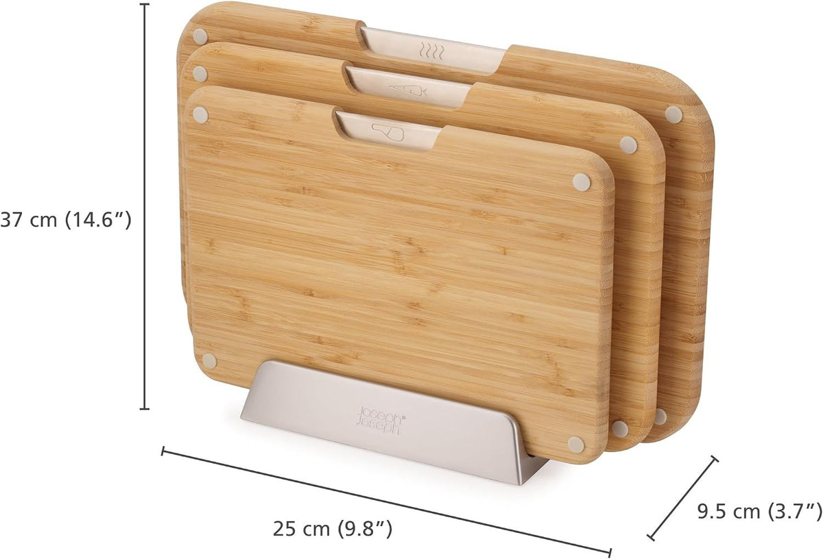 Joseph Joseph Nest Boards 3-piece bamboo chopping board set – actual item photo 3