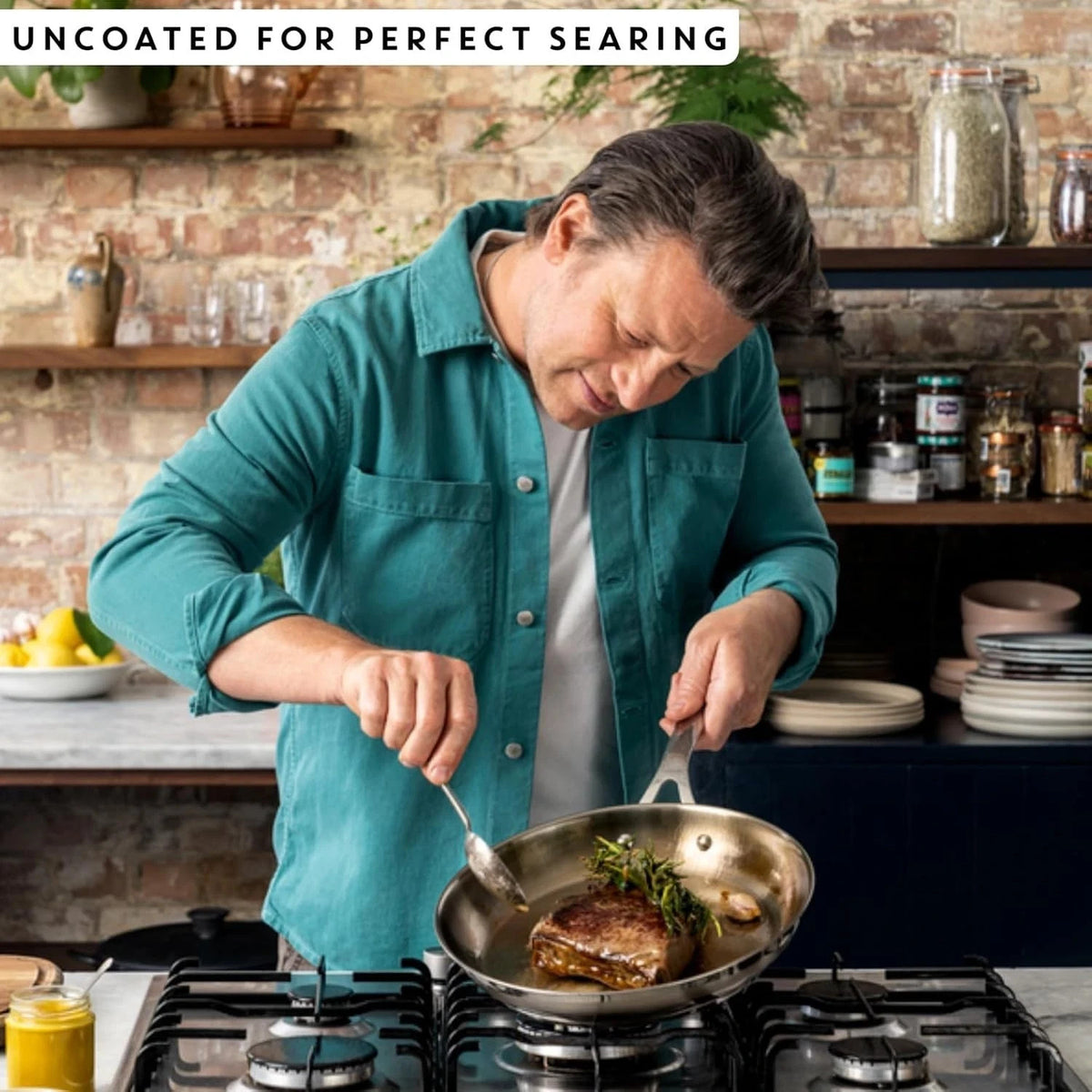 Jamie Oliver by Tefal Cook Smart 24cm stainless steel frying pan – actual item photo 4