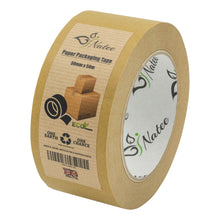 Load image into Gallery viewer, NATEE® Kraft Paper Packaging Tape | Fully Recyclable Sticky Tapes | Strong Eco-Friendly Kraft Paper for Packing Parcels and Boxes  48 Metres x 50mm
