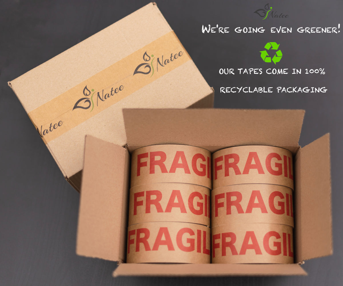 Fragile printed recyclable paper packaging tape – NATEE photo 3