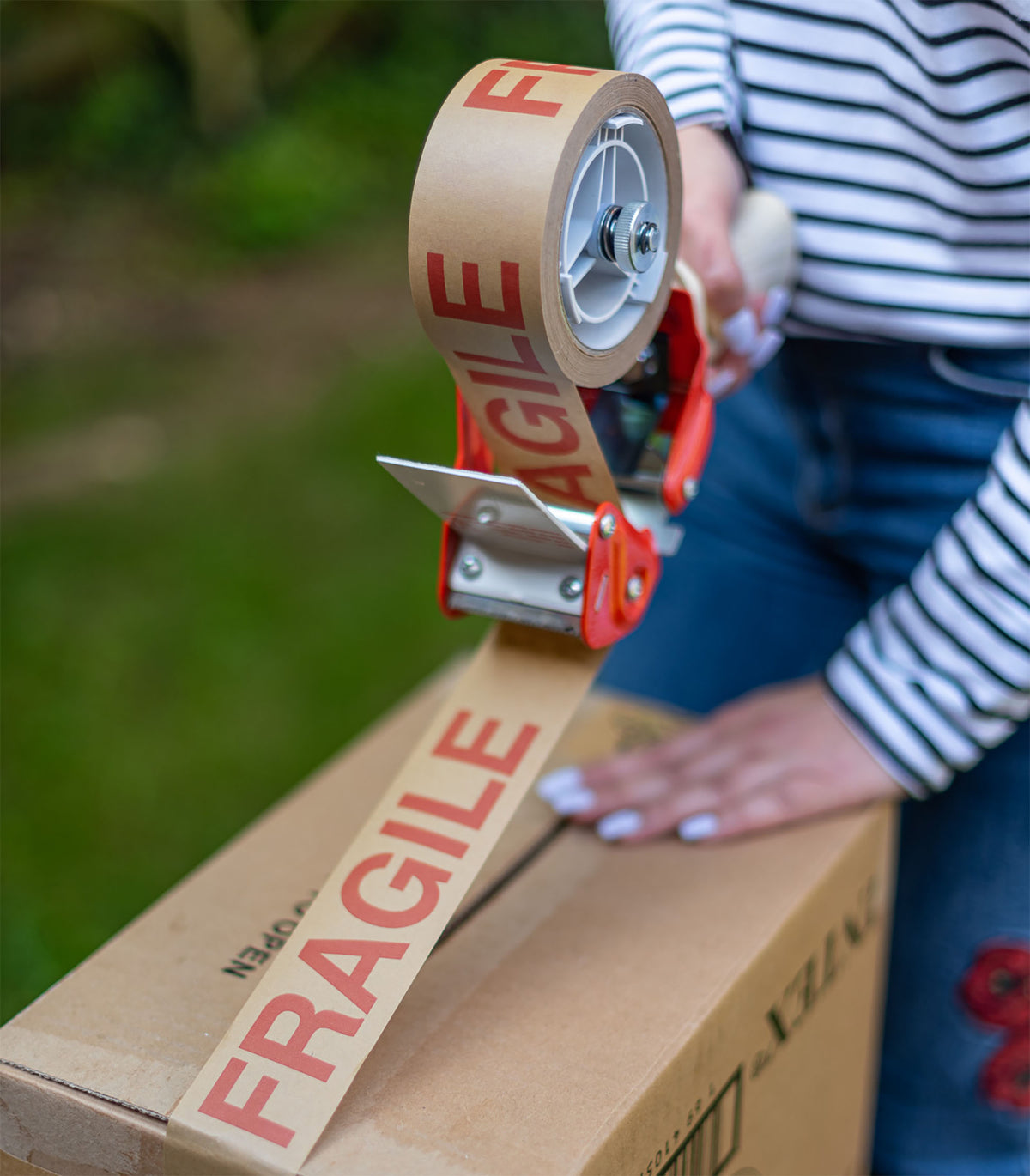 Fragile printed recyclable paper packaging tape – NATEE photo 2