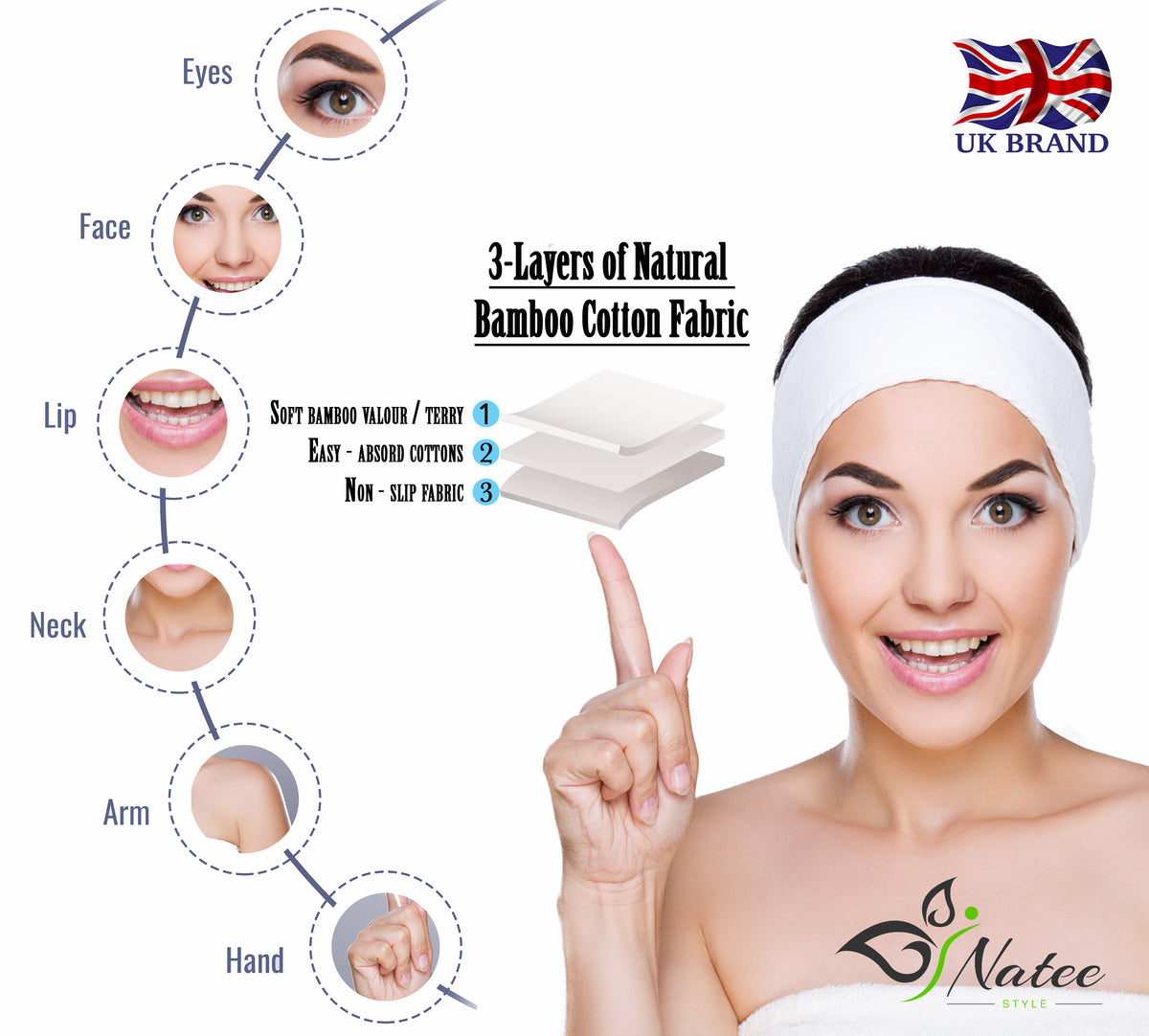 21 reusable bamboo cotton pads with spa headband and laundry bag – NATEE photo 6