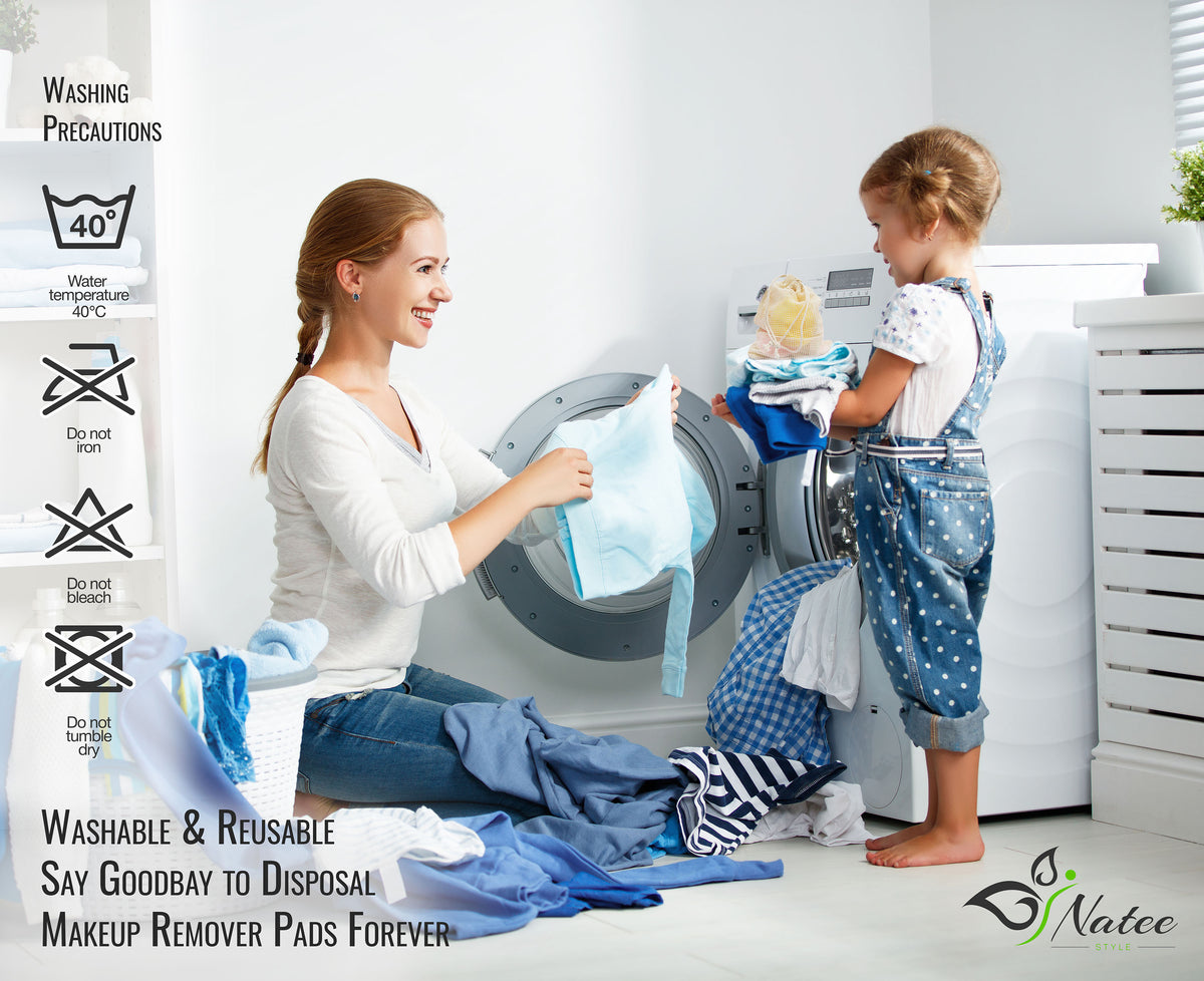 Bamboo reusable cotton pads and velour makeup towel – NATEE photo 6
