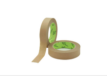 Load image into Gallery viewer, Brown Kraft Paper Packaging Tape Self Adhesive Eco-Friendly 25mm x 50m Rolls
