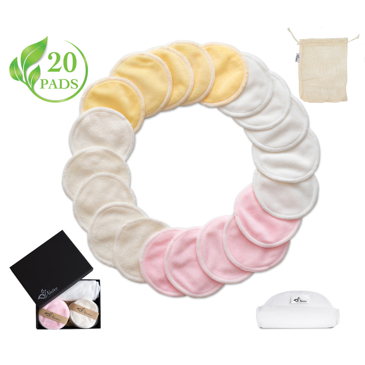 Bamboo reusable cotton pads and velour makeup towel – NATEE photo 5