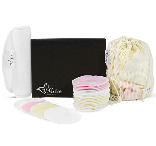 Bamboo reusable cotton pads and velour makeup towel – NATEE photo 1